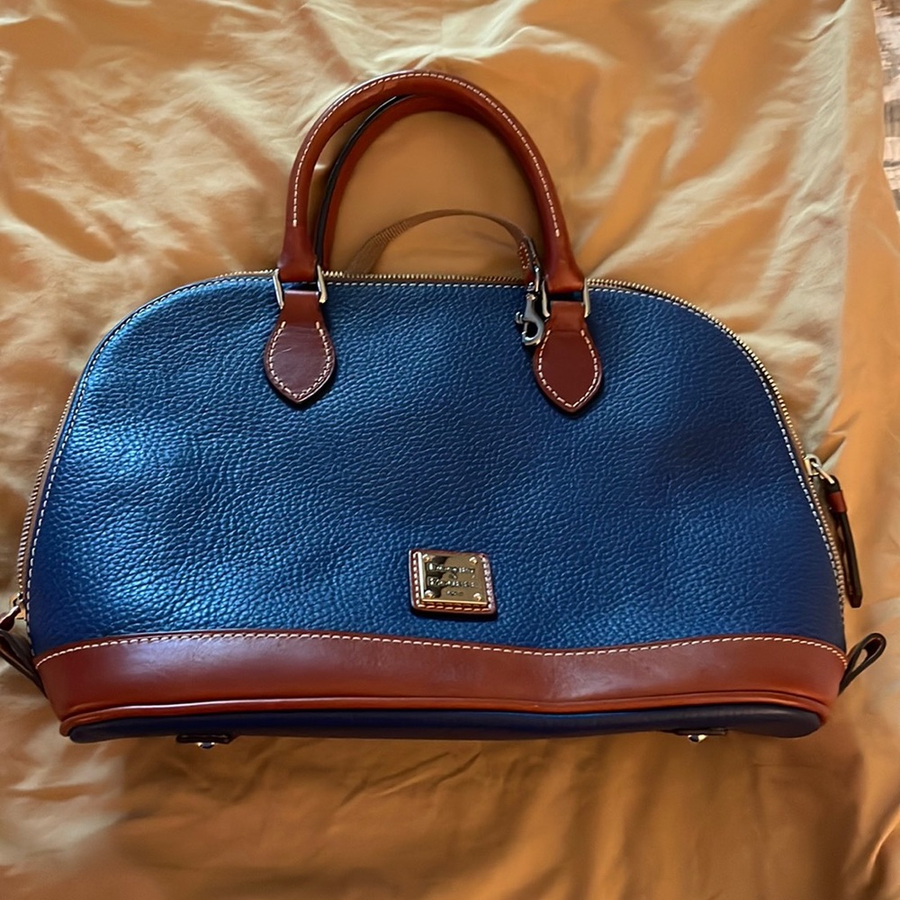 Dooney blue zip zip satchel